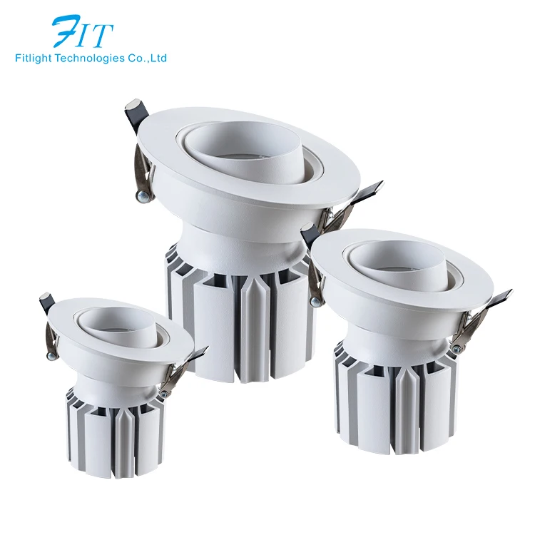 15W Dimmable Antiglare LED Cob Module Downlight Tri-Colour Aluminium Hospitality Grille Ceiling Light IP44 30W for Wwwchina