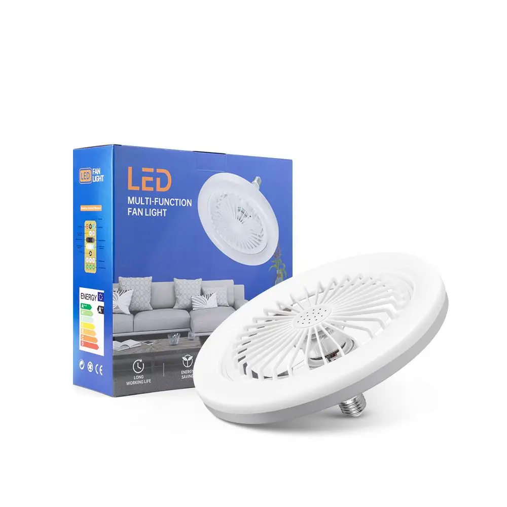 Modern LED Ceiling Fan With Bulb Light and Remote Control for Home Office Low Price