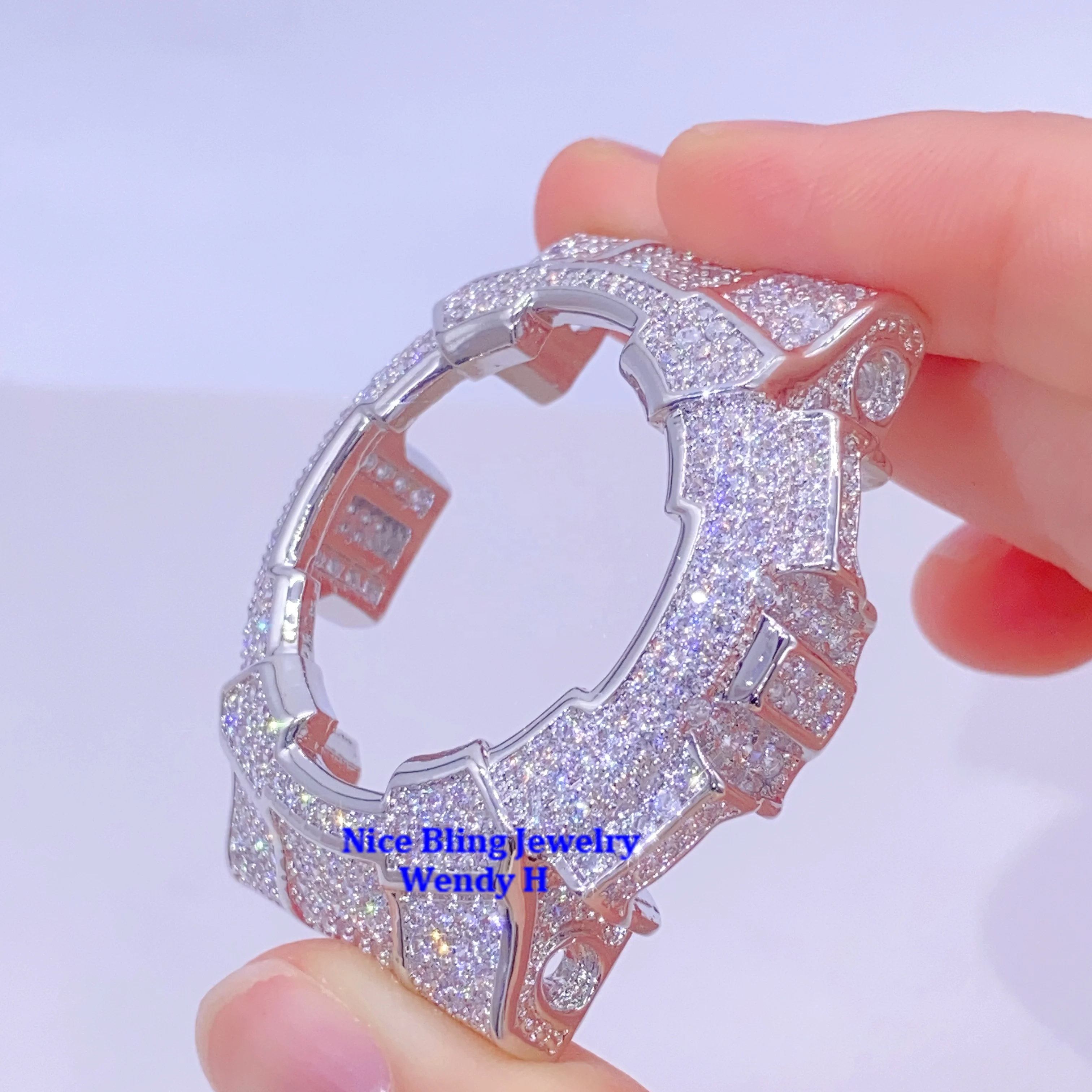 G Iced Out Shock GA100 GA110 モイサナイトウォッチ ベゼル
