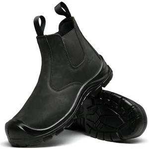 Zstep PU Outsole  Acid and Alkali Resistant First Nubuck Leather Water Resistant Steel Toe Cap Anti Smash