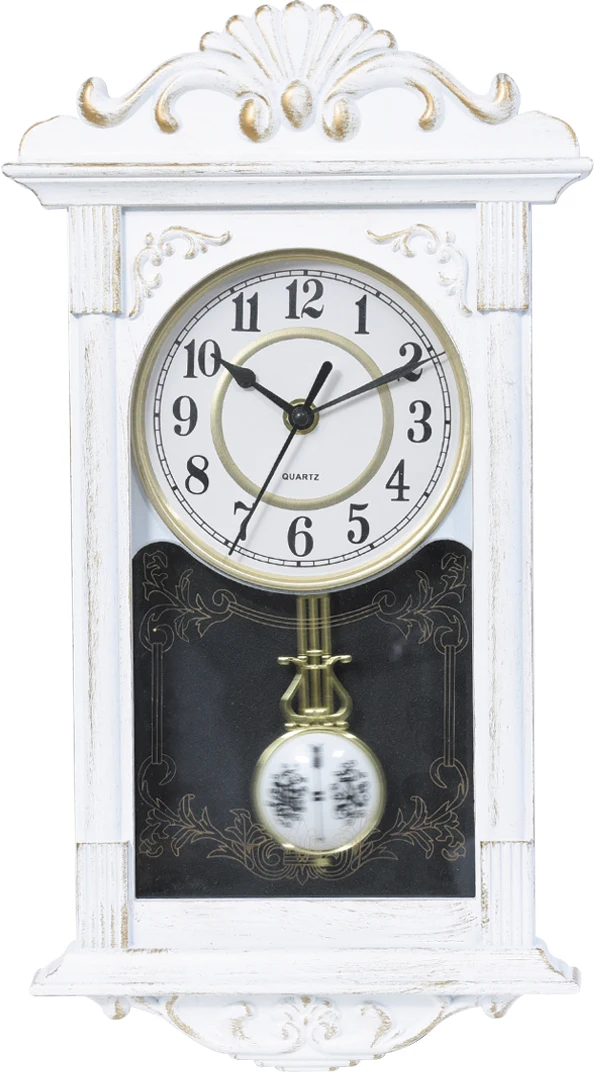 Home Decorative European Retro Plastic Pendulum Hot Sale Gift Plastic Wall Clock