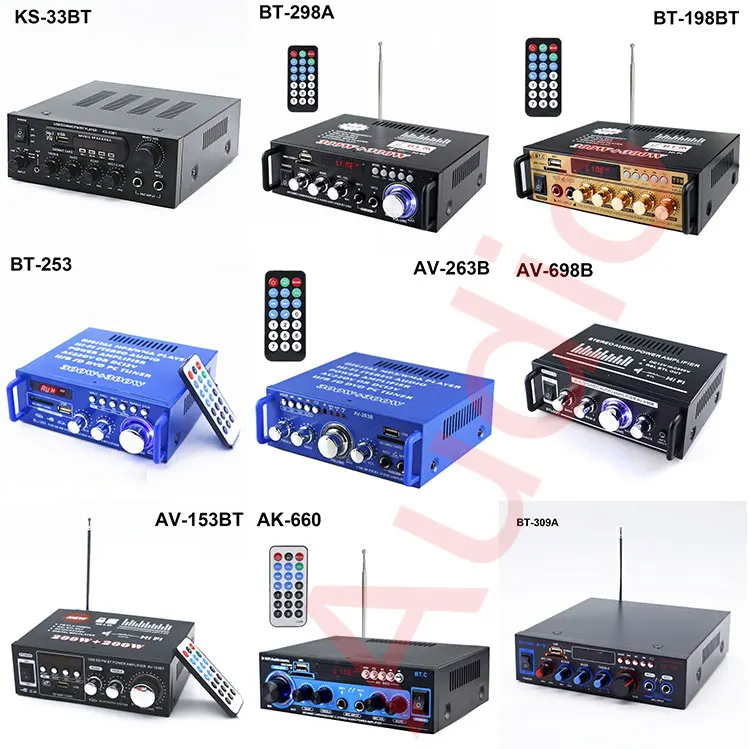Hifi Mini Blue--tooth Amplifier for Mp3 Player with 110V and 220V  Audio Stereo Power Blue--tooth Support 12V Car Amplifier