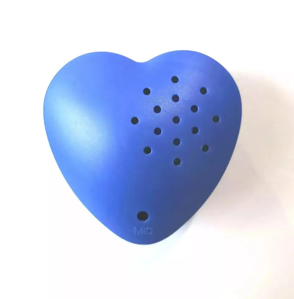 Blue Heart Voice Recorder Recordable Stuffed Animals 20 30 60 Sec Heart Voice Recorder Module for Plush Toy Stuffed Teddy Bear