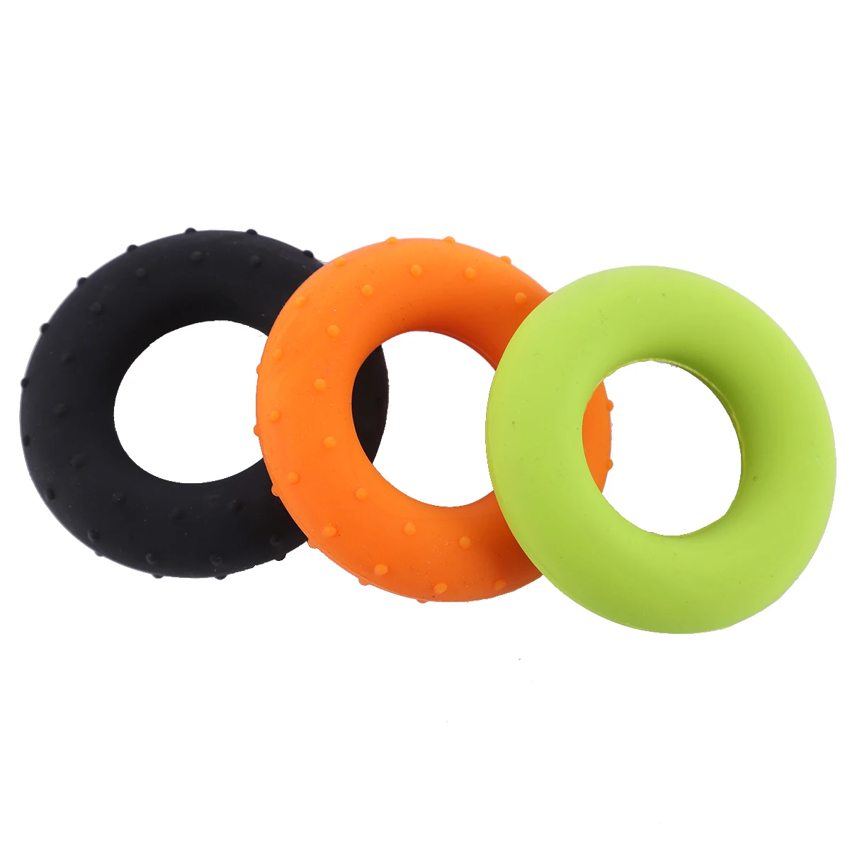 Silicone rubber finger force exercise strength muscle power home fitness equipment massage hand gripper ring
