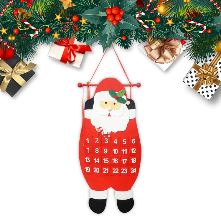 Calendario De Adviento De Fieltro Para Navidad,Cuenta Atrás,Decoración Para  El Hogar - Buy Navidad Calendario De Adviento,Calendario De Navidad,Árbol  De Navidad 3ft Diy Product on 