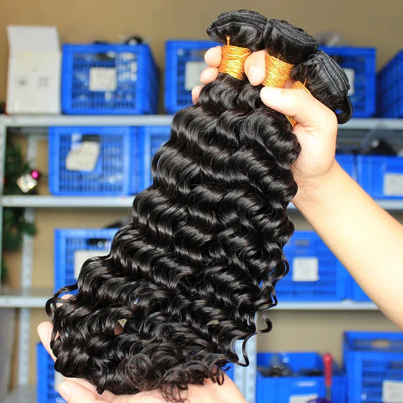 Wholesale Deep Wave 100 Unprocessed Peruvian Virgin Hair Bundles Deep Wave Human Hair Extensions Vendors Alibaba