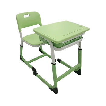 Customized Student Desk and Chair Set Classroom Furniture Adjustable Height School Desk and Chair Metal Modern School Tables