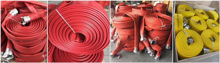 1 Inches 12 Bar Flexible Fire Pvc Canvas Water Discharge Hose With ...