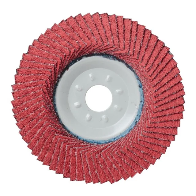 4.5inch 5inch curved ceramic flap disc premium ceramic abrasive corner flap wheel with fiberglass packing plate for grinding