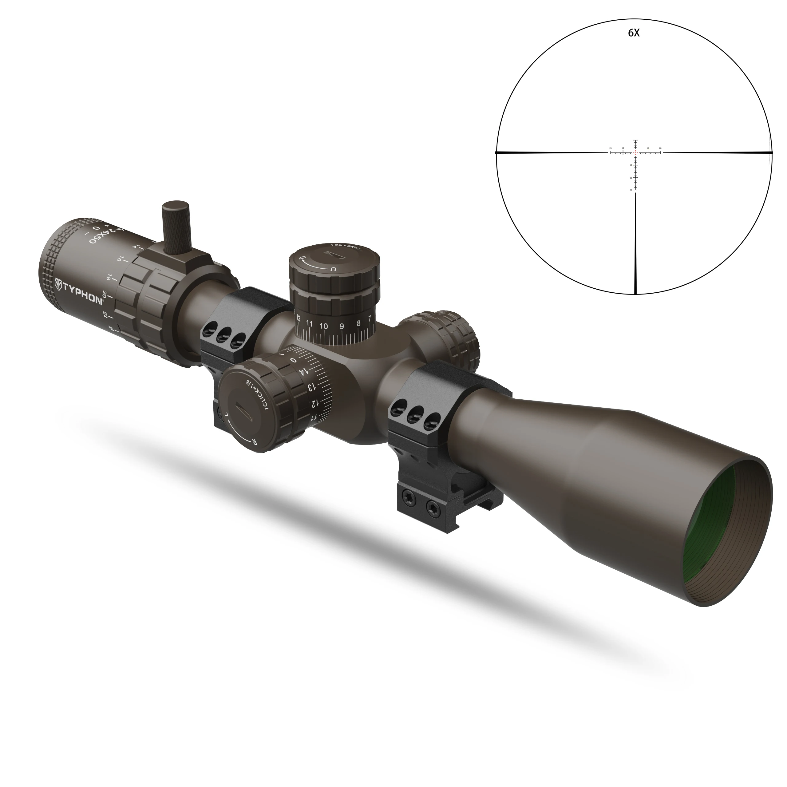 TYPHON 6-24X Release Attachment Ts450 Infrared Night Vision Thermal Scope for Hunting