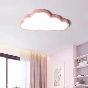 JACKSUN Creative Cloud LED Ceiling Light for Bedroom Dining Room Children's Room Colorful Stainless Steel Base Acrylic Cover