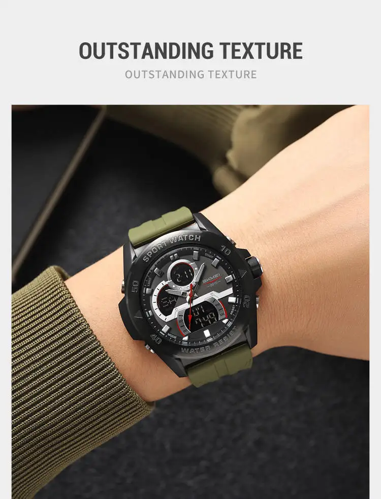 Skmei 2486 Top 10 Brands Hot Sell Man Digital Watch Stylish Silicone Band Waterproof Calender Chronograph Casual Watch Supplier