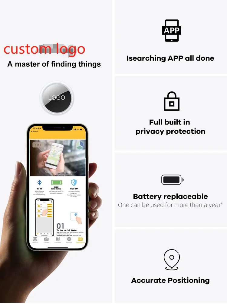 Брелок для ключей с Gps-трекером, аксессуар для ключей с датчиком, для телефона, планшета, кошелька и т. Д., с защитой от потери