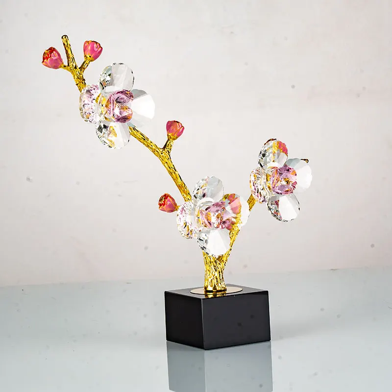 Modern Chinese Bathroom Accessories Set  Plum Blossom Tree Decorations Rustic Ornaments for the Home