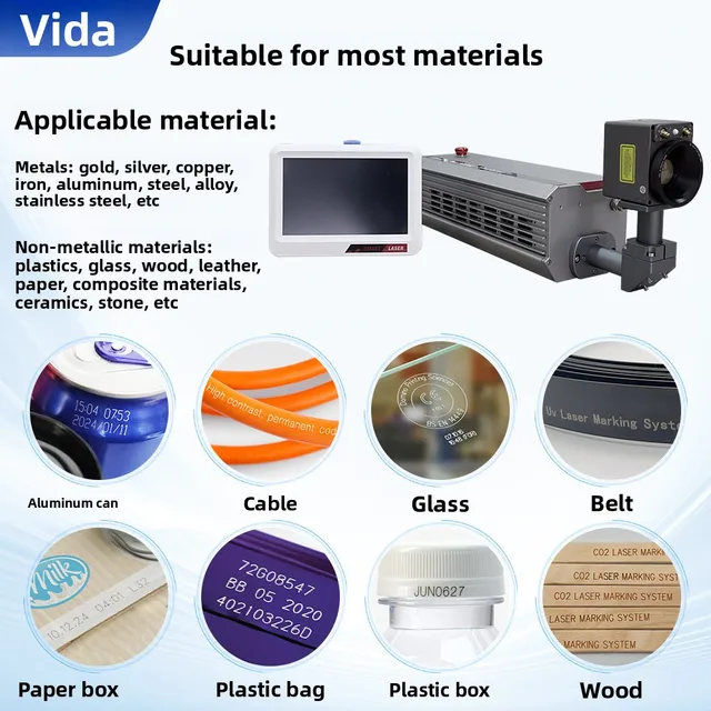 Fully Automatic Laser Coding Machine for Food Bags Expiration Date Coding High-speed Marking No Consumables Long Service Life 4
