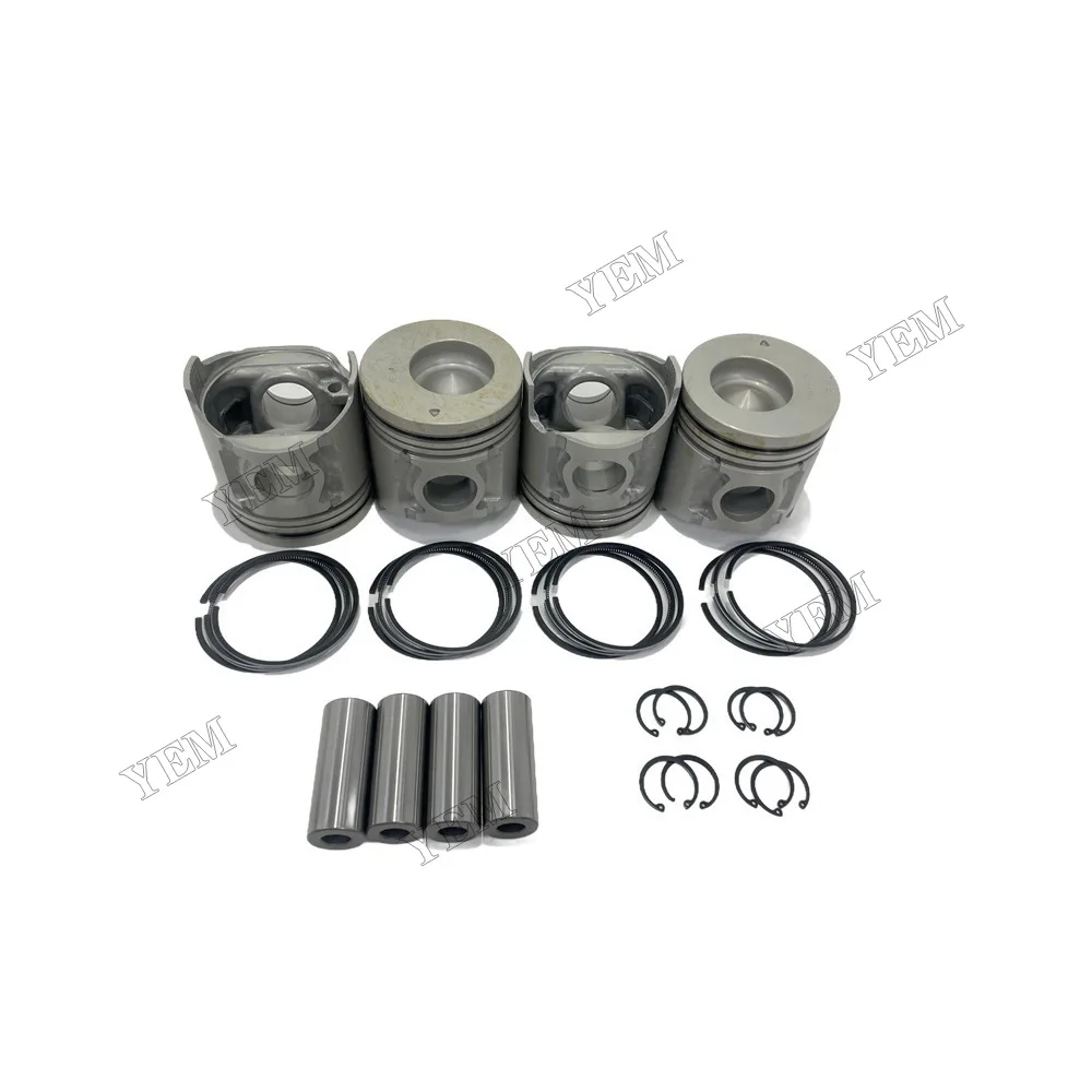 Piston Set With Rings Suitable for Mitsubishi 4D34 Industrial Engine Parts 6
