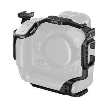 For SmallRig 5413 Full-Cover Cage for Canon R1 Detachable Cold Shoe Mount Quick Release Plates 1/4"-20 3/8"-16 ARRI Holes
