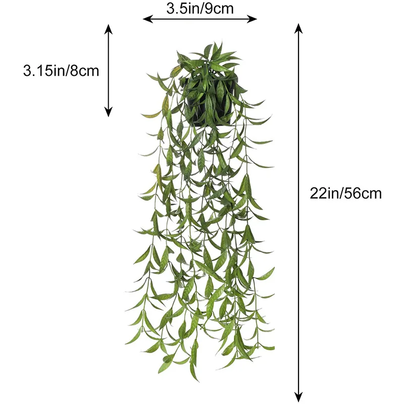 Wholesale Artificial Hanging Potted Plants Fake Mandala Vine Plant In