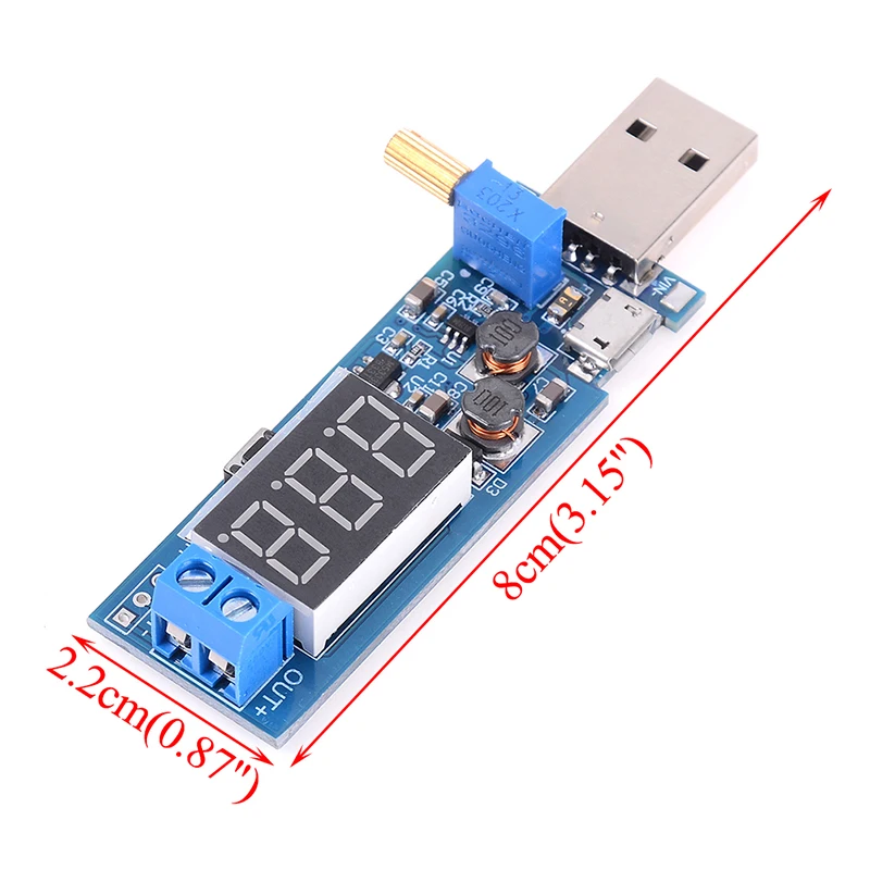 USB Buck-Boost module d'alimentation 15 W Boost Convertisseur Affichage LCD DC Réglable
