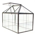 Multifunctional Wholesale Garden Gold Geometric Terrarium Metal Plants Holder Glass Vase For Wholesales