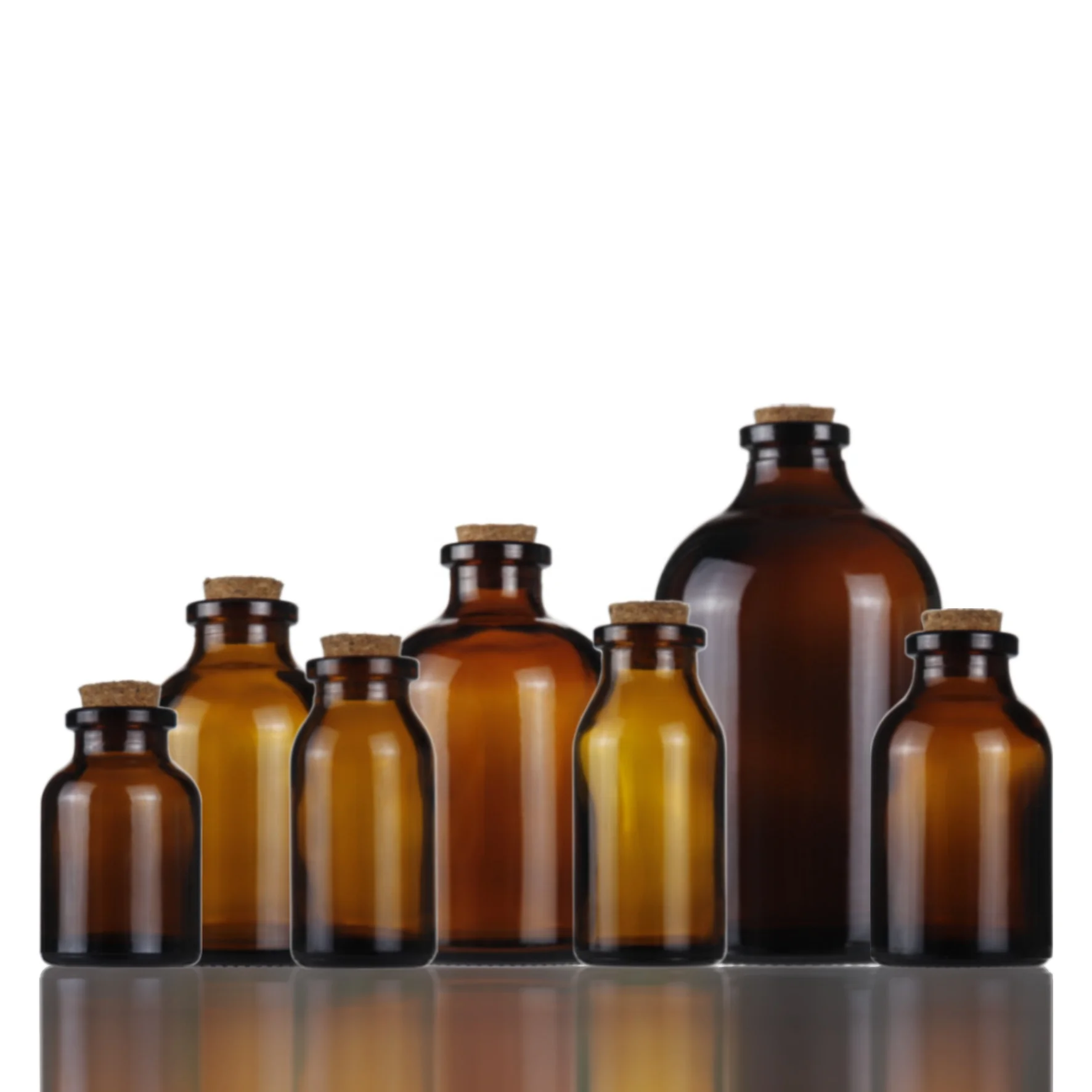 Empty Sterile Vials 5ml 7ml 8ml 10ml 15ml 20ml 30ml 50ml 100ml Thick Injection Glass Bottle Medicine Bottle with Pulling Caps