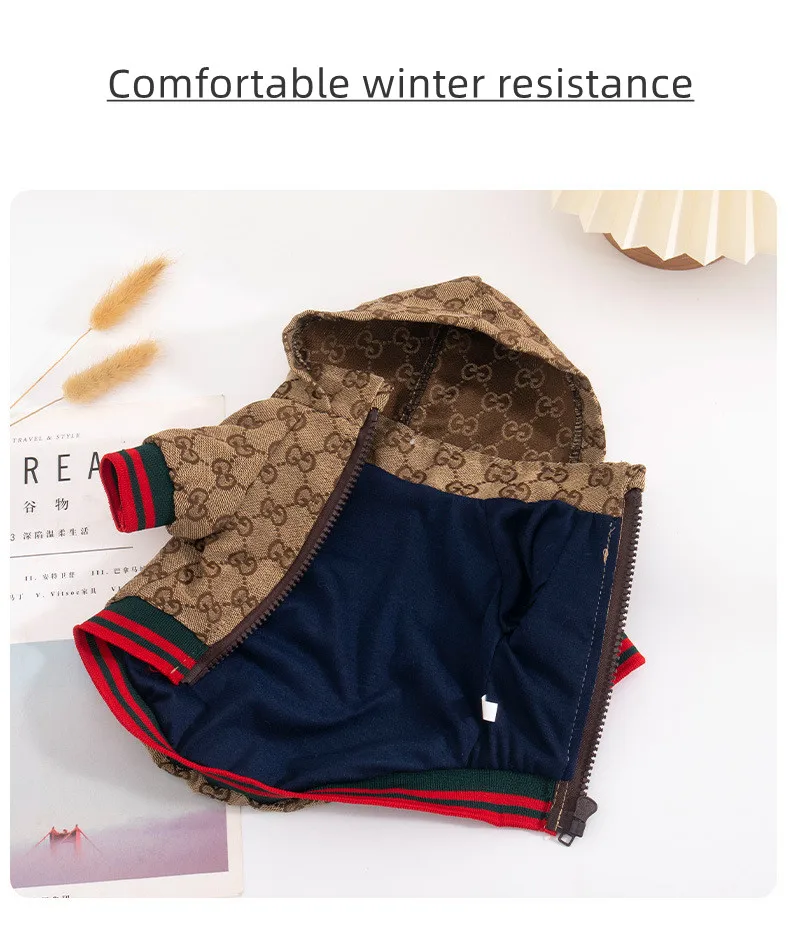 Highend Luxury Fashionable Large Small Pet Coat Dogs Clothes Brands Designer Clothes For Dogs