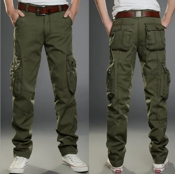 Men's Cotton Cargo Pants with 6 Pockets