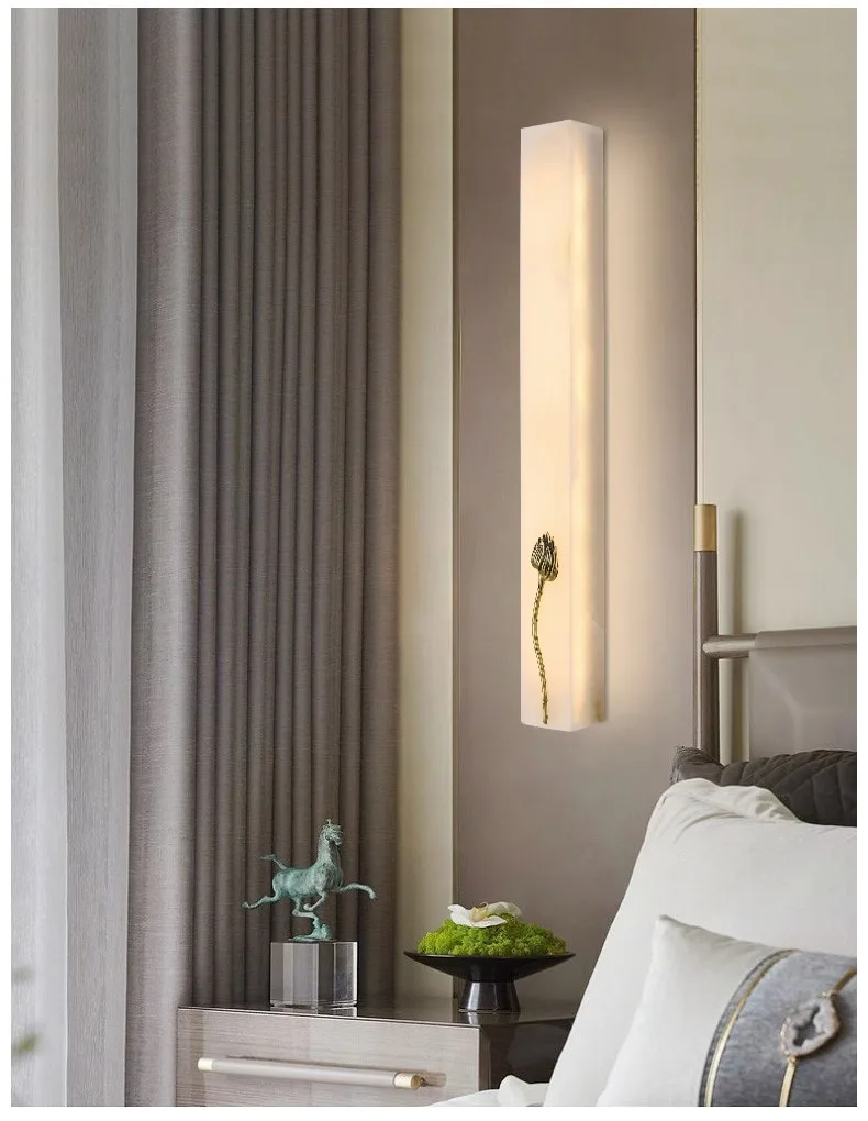 product new chinese style long strip led wall lamp aluminum 3000k warm modern living room background decoration slot inlaid high end-8