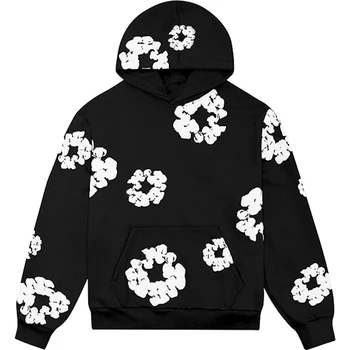 Manufacturers Custom Puff Printing Hoodie Streetwear Oversized Pullover Cotton Cropped Custom Logo Y2k Men'S Hoodies Sweatshirts