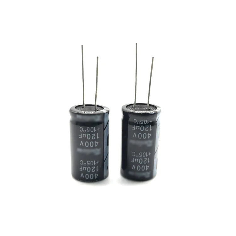 Electric Capacitor 120uf 400v DC DC Converter 400v to 12v Chong Aluminum Electrolytic Capacitors 18x30mm -55C to +105C