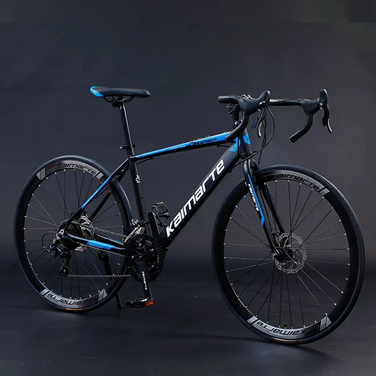 Wholesale High Quality Race Road Bike Cycle Cheap Carbon Fiber 21 Speed  700C Road Bike Double Disc Brake High Carbon Steel