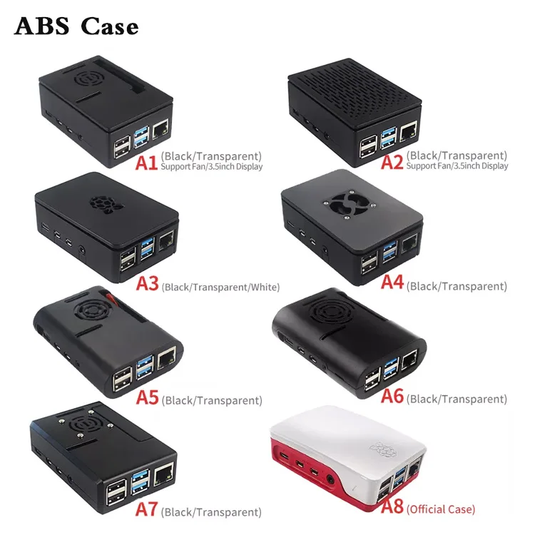 Raspberry Pi 4 Model B 2/4/8GB RAM + Case + Fan + HeatSink + Power Adapter + SD Card +HDM-compatible Cable for raspberry pi 4B