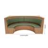 Cabina semicircular verde