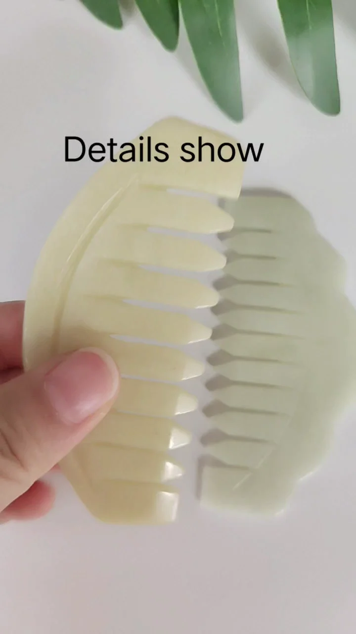 Hot Sale Jade Gua Sha Natural Face Massager Head Massager Green Jade