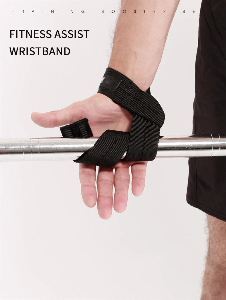 Cotton Power Weight Lifting Straps With Silicone Gym Deadlifting Wrist