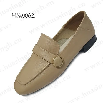 LXG,women Size Full Grain Leather Beige Peas Shoes for Sale Hot Selling Ersonlized Design Comfy Boat Shoes HSW062