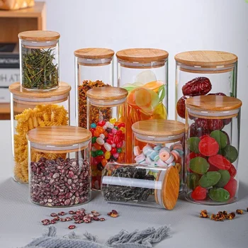 Wholesale Kitchen Glass Canisters Thick Stackable Cookie Rice and Spice  Jars Sugar or Flour Container Airtight Food Jar for Pantry From  m.