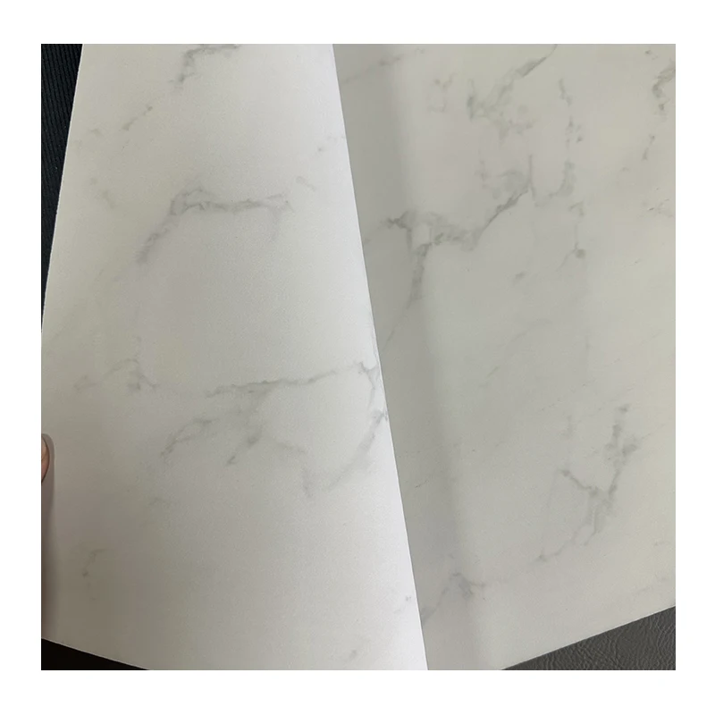 12X24White Marble Pattern0.8mm Laser Engraving Logo On Leather For Patch Cloth Label With Adhesive