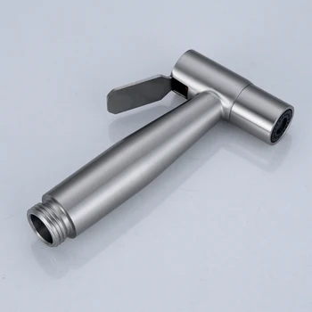 3PCS Brush Nickel Stainless Steel Toilet Bidet Handheld Spray Shattaf Set Bathroom Shower Shattaf