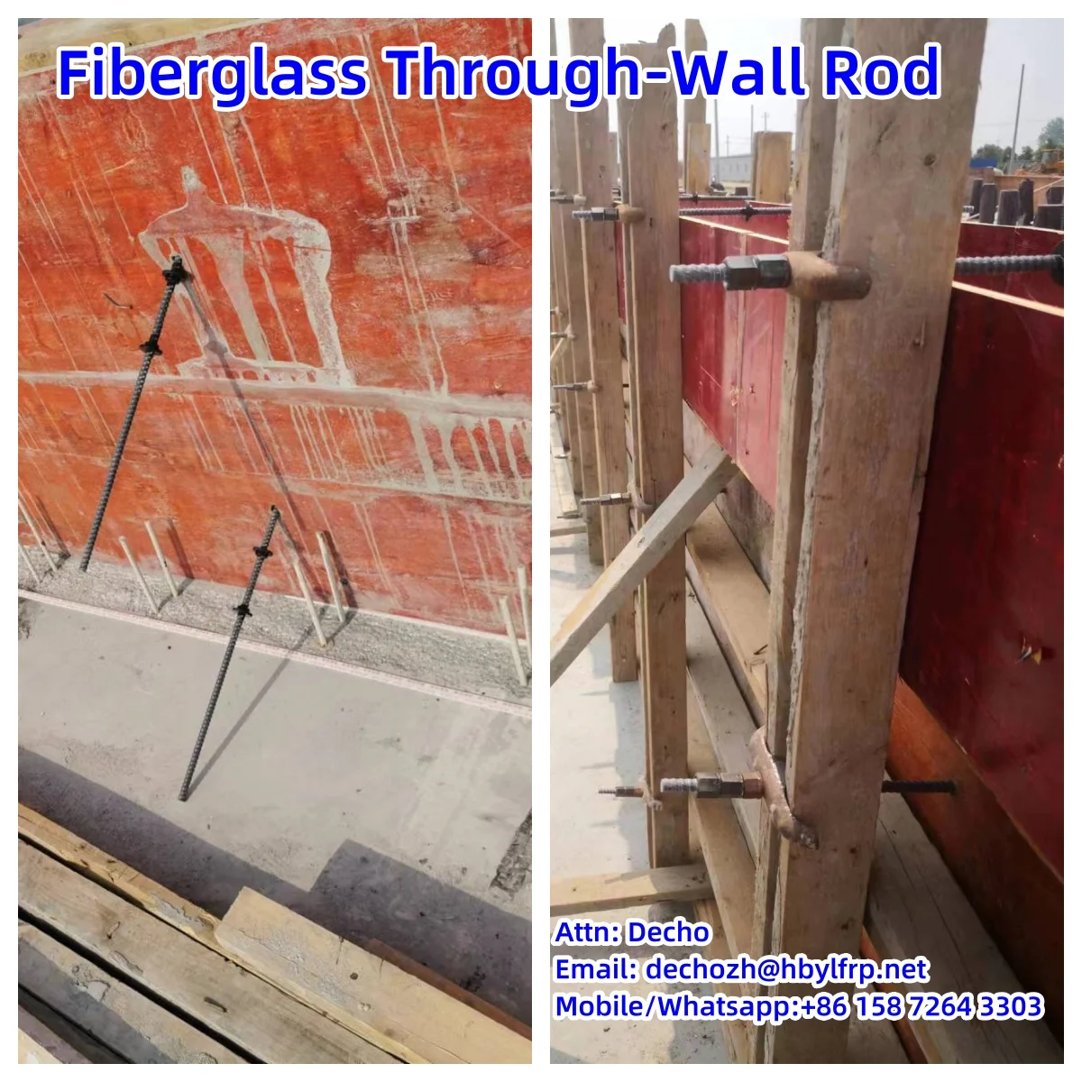 Form Work Threaded Rod Customized Acceptable GFRP Threaded Formwork Tie Rod| Alibaba.com