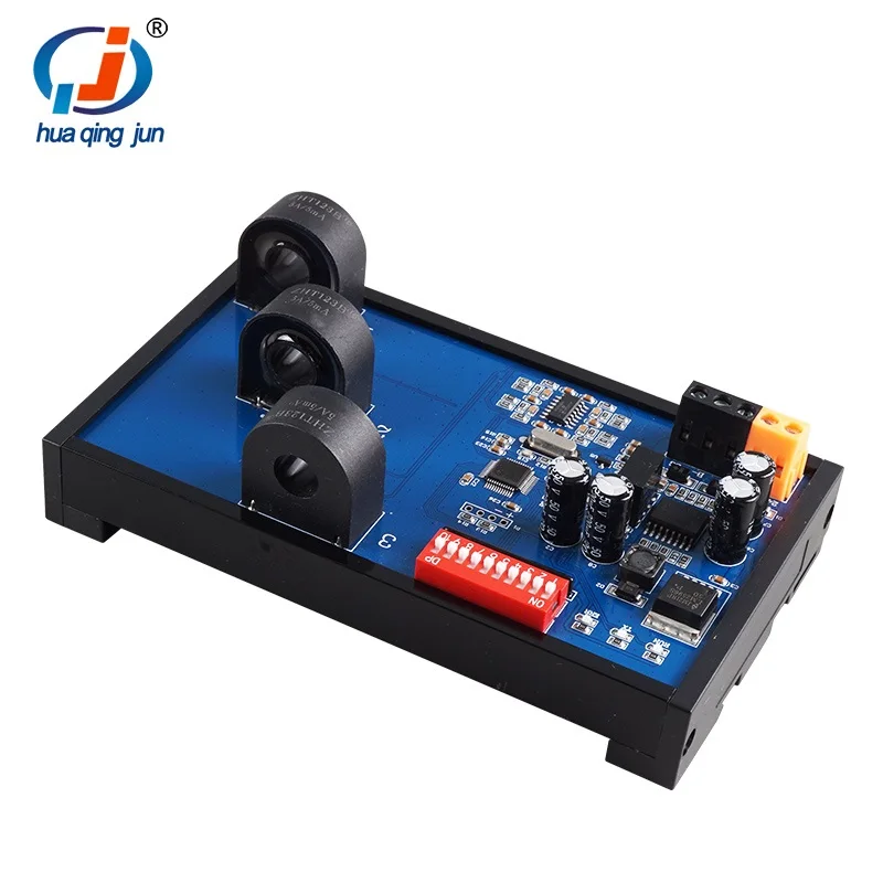 Huaqingjun 3-Channel RS485 AC Current Transformer Detection 0-50A Module Modbus RTU Communication Data Acquisition