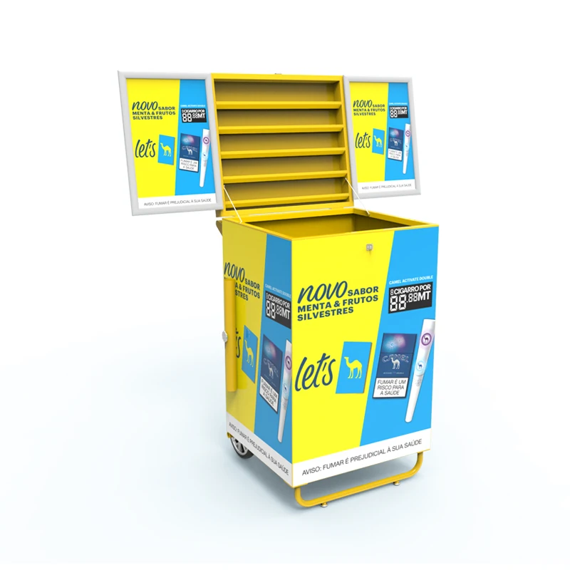 cigarette mobile Outdoor Mobile Metal Cigarette Trolley