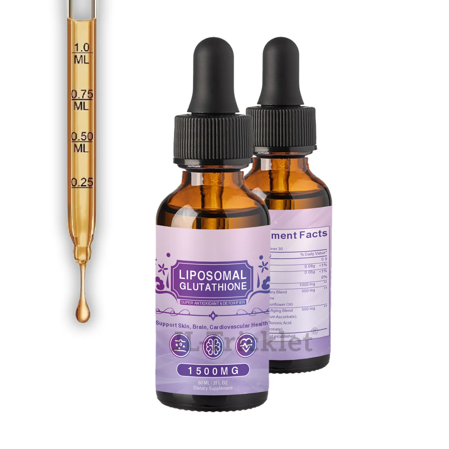 Supply OEM Private Label Liposomal L-Glutathione Liquid Drops Oral Oil  Drink Supplement Skin Whitening Supplements Liquid Drops