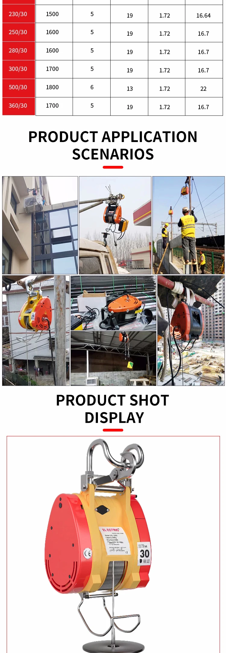 Mini Rope Jack 250kg Miniature Electric Hoist,Small Hanging Crane,Small Wire Rope ...