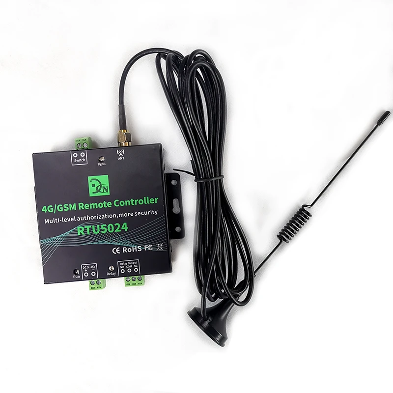 Smart 4G Callny RTU5024 GSM Door Gate Opener Remote Control Switch Free Call SMS With Long Antenna and Power Supply