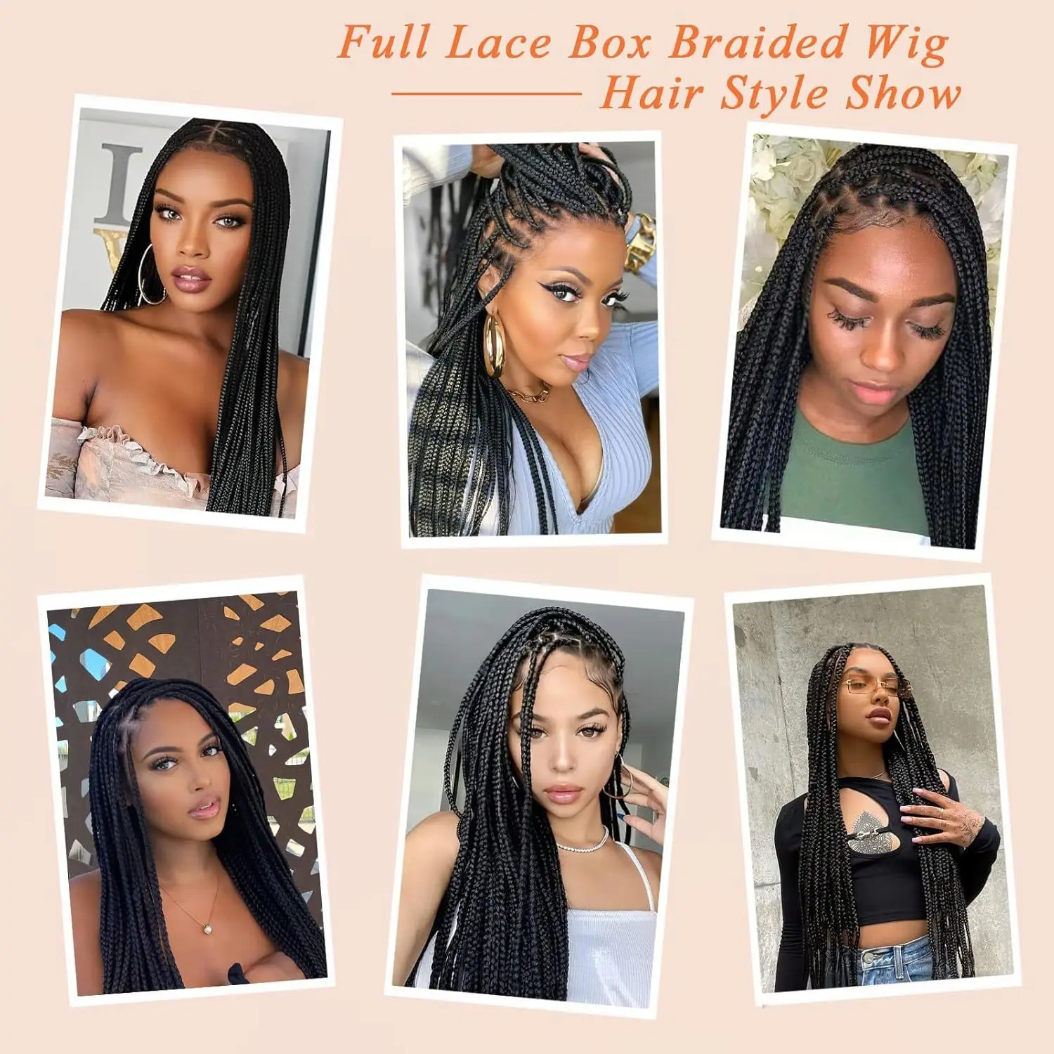 36 Inch Full Lace Synthetic Braided Wig with Baby Hair Knotless Design 36 Inch Burgundy Long Braided Lace Wigs for Women, Gorgeous  main image 4