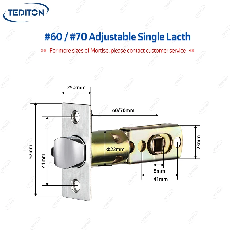 Tediton Biometric Keyless Tuya TTlock Smart Fingerprint Door Lock Door Knob App Control Smart Silver Door Knob Lock