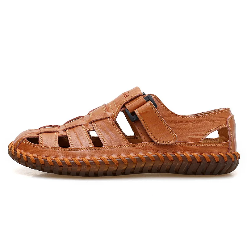 Roman Gladiator Sandals for Men - Genuine Leather & Vibram
