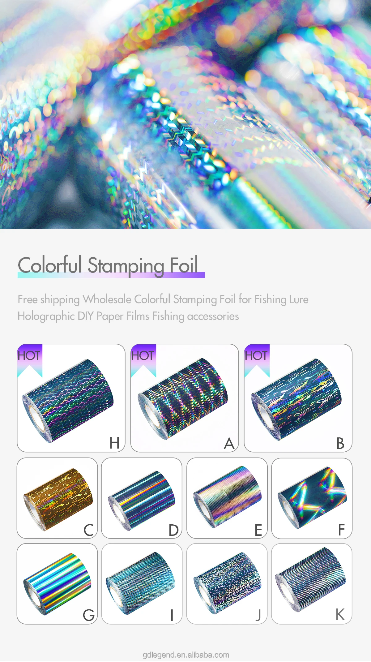 Holographic Paper Hot Stamping Lure  Hot Transfer Printing Foil Fishing -  120m/ 8cm - Aliexpress