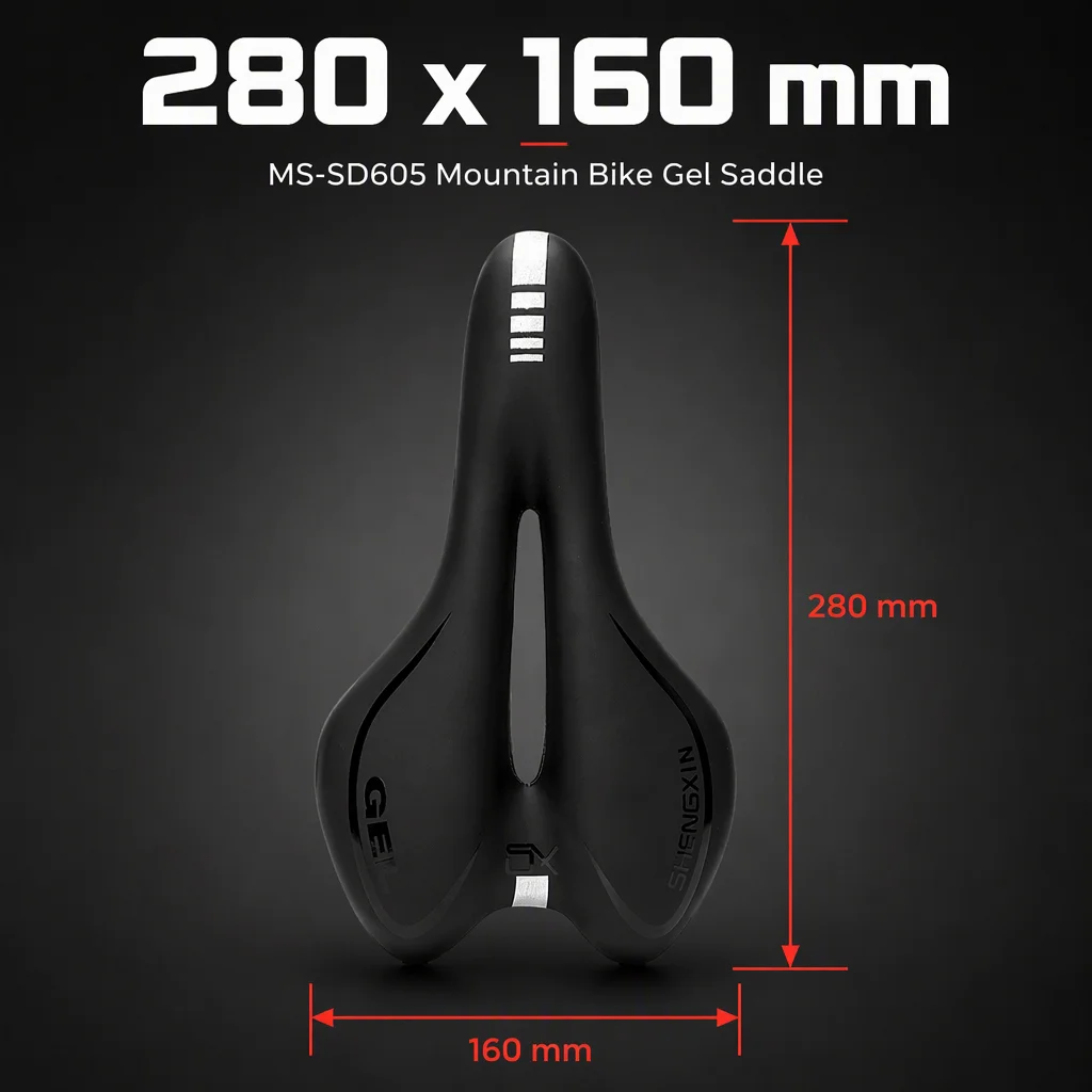 Waterproof GEL MTB Bicycle Saddle Comfortable PU Leather Ventilation Feature Simple Style Unisex Adults All Seasons KONO
